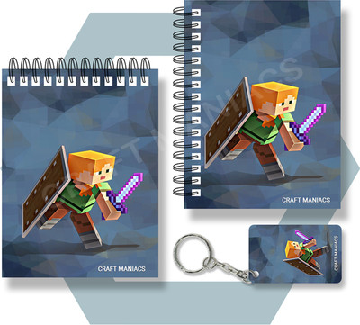craft maniacs MINECRAFT A6 NOTEBOOKS A6 Notebook UNRULED 100 Pages(Green)