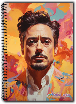 NOTEme Hand Made Spiral Binding A4 Note Book Unruled 200 Pages(Iron-Man_002)