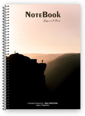 SNU CREATION Dark Nature Theme Sprial A4 Notebook Ruled 220 Pages(Multicolor)