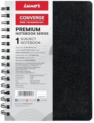 LUXOR Single Ruled A5-160 A5 Note Book Single Ruled 160 Pages(Black)