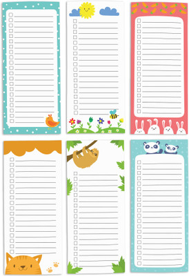 Inkdotpot Notepad Regular Note Pad Unruled 6 Pages(Aqua Blue, Pack of 6)