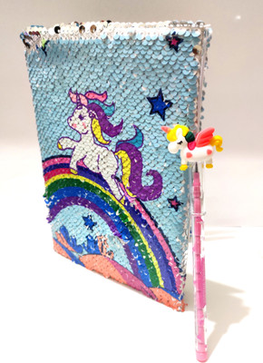 payal enterprises unicorn A5 Diary Rulled 100 Pages(Multicolor, Pack of 2)