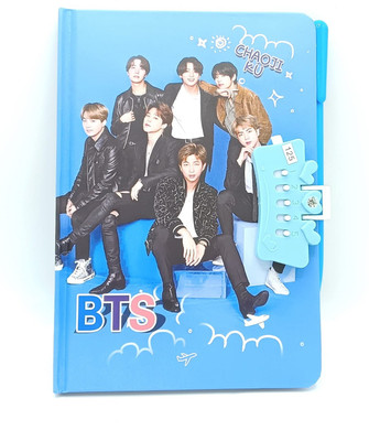 Bhive bts lock diary A5 Note Book single 100 Pages(Multicolor)
