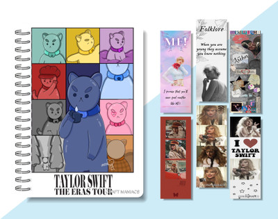 craft maniacs 2024 TAYLOR DIARY + FREEBIE COLLECTION A5 Diary RULED 160 Pages(Multicolor)