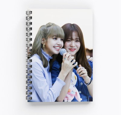 RJPRINTS BlackPinl A5 Notebook Unruled 200 Pages(Pink)