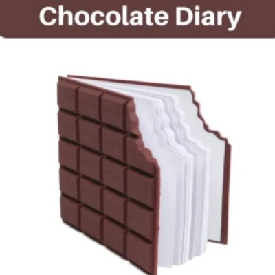 A Quints Scented Chocolate Shaped Personal Desk Notepad Memo Book A5 Notebook KIDS 80 Pages(Brown)