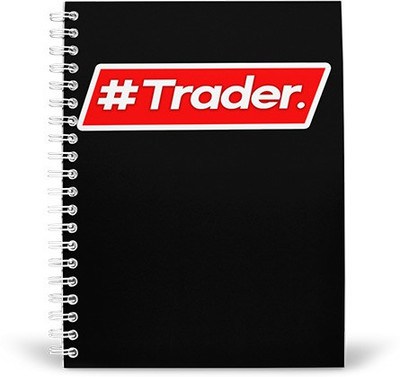 RINKON Stockmarket Notebook Trader Sharemarket Motivation Tradingsetup Trading Dairy A5 Notebook Unrulled 160 Pages(Black)