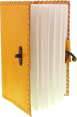 CRAFT CLUB Leather Diary With C-Lock A5 Diary Unruled 144 Pages(Yellow)