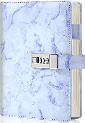 KIZJORYA To do List Regular Diary Single Rule 192 Pages(Blue Marble)