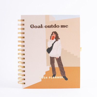 The June shop 2024 Dated Planner - Evolve Or Repeat | Plan Your Year In Style Book-size Planner Unruled 286 Pages(White)