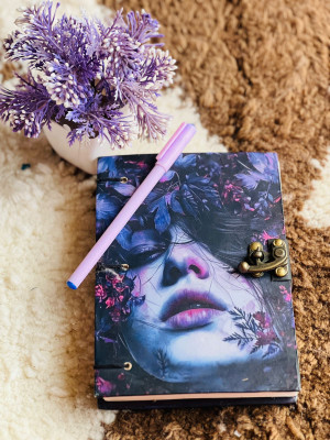 NIZAM HANDICRAFT Beautiful girl Printed Diary Notebook With Lock Clasp For Gift/Office A5 Diary 200 200 Pages(Multicolor)