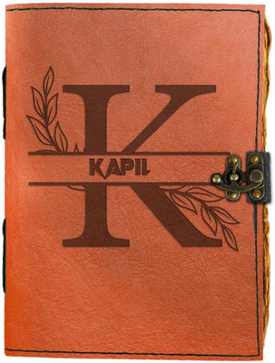 DI- KRAFT Handmade Classic Design Leather-KAPIL Printed Diary A5 Diary Unruled 200 Pages(Brown 219)