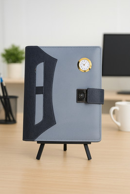 UBROFIT Premium leather B5 Planner/Organizer Single rulled 365 Pages(Dual tone grey)