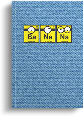Mimikry Notebook with Stylus Pen | Magnetic Pen Slot | 6x9 inches | Puns Theme | Regular Notebook Both Side Ruled 120 Pages(BaNaNa - Minions)