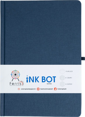 ColorSplash Inkbot Notebook A5 Diary Rulled 192 Pages(Blue)