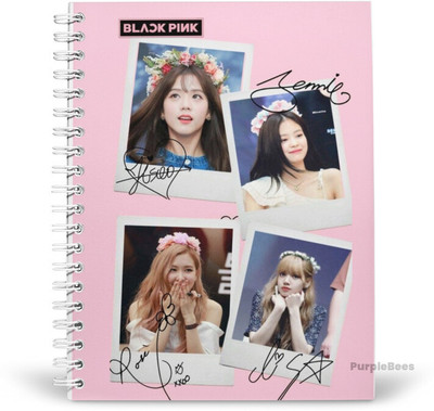 PurpleBees BlackPink Special Diary A5 Diary Unruled 160 Pages(Multicolor)