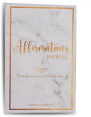 TREASURE TALES AFFIRMATION JOURNAL,Schedule Your Day, Manage to-do List and Track Wellness A4 Journal Designer 140 Pages(White)