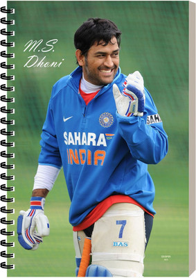 ESCAPER M.s.Dhoni In Practice Leminated soft Cover Diary, Binding Notebook A5 Diary Ruled 160 Pages(M.s.Dhoni In Practice)