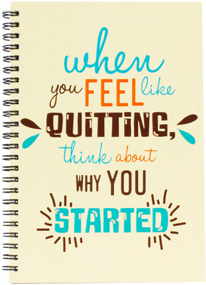 The Crazy Me Never Quit Spiral A5 Diary Ruled 160 Pages(Multicolor)