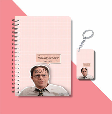 craft maniacs OFFICE SITCOM 2023 DIARY & KEYCHAIN A5 Diary RULED 120 Pages(Multicolor)