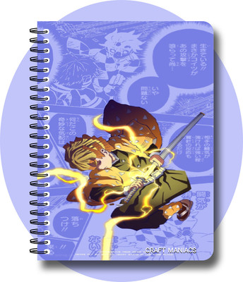 craft maniacs demon s DIARY A5 Notebook RULED 160 Pages(Multicolor)