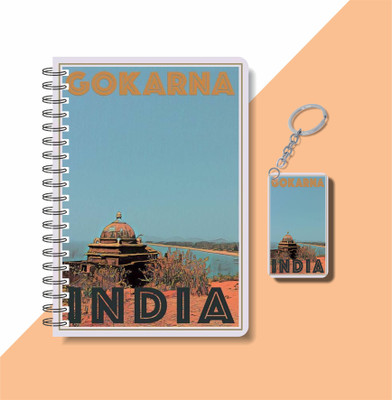 craft maniacs A5 NOTEBOOK + KEYCHAIN COLLECTION A5 Note Book RULED 160 Pages(Black, White)