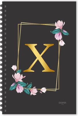 ESCAPER X letter diary (Ruled - A5), X initial Diary, X alphabet Notebook A5 Diary Ruled 160 Pages(MulticolorX)