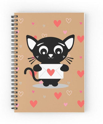 craft maniacs KITTY COLLECTION A5 Notebook RULED 160 Pages(Black)