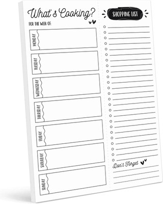 Inkdotpot Meal Planner Regular Planner Unruled 54 Pages(White)