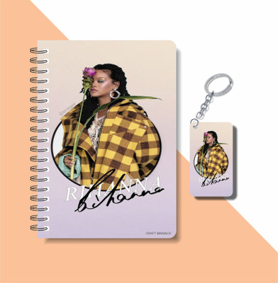 craft maniacs RIHANNA 2023 NOTEBOOK COLLECTION A5 Notebook RULED 160 Pages(Pink)