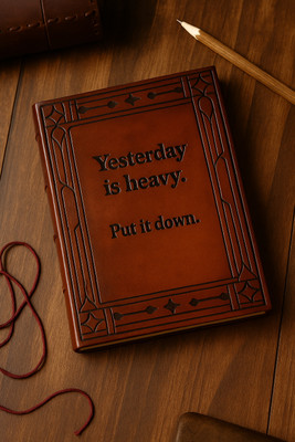 leather play The Redemption Diary– Leather Diary with Motivational Quote Regular Diary Unruled 200 Pages(Brown)