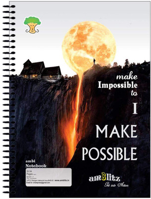 amblitz Regular Diary A4 Diary Rule 200 Pages(Multicolor, Pack of 2)