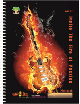 amblitz Spiral Notebook A4 Diary Ruled 300 Pages(Multicolor)