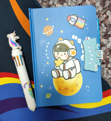 Paper Bear Astronaut Regular Diary Designer 80 Pages(Blue)