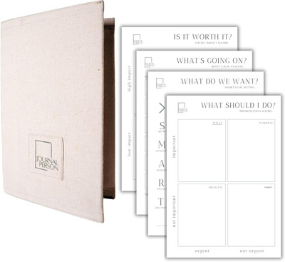 Journal Person Planners & Decision-Making Frameworks A5 Note Pad Plain 15 Pages(White)