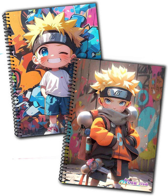 NOTEme Spiral Binding A4 Note Book unruled 200 Pages(Multicolor, Pack of 2)