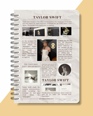 craft maniacs TAYLOR SWIFT 2024 COLLECTION A5 Notebook RULED 160 Pages(Multicolor)