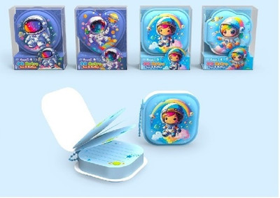 CPM Multipurpose Mini Squishy Small Diary for kids, Kawaii Keychain Pocket-size Diary Ruling 80 Pages(Blue, Sky Blue)