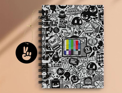 craft maniacs DOODLE COLLECTION A5 Notebook RULED 160 Pages(Multicolor)
