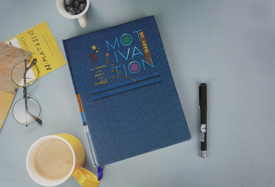 Diaro 2026 Hard Cover Executive Planner, Motivational Design, Daily & Monthly Calendar B5 Diary Ruled 336 Pages(Navy)