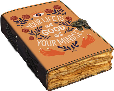 DI-KRAFT Love valentines theme leather jurnal with antique pages A5 Journal unruled 200 Pages(multicolor07)