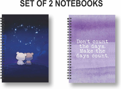 ROT RIX combo of 2 Notebooks A5 Diary Ruled 144 Pages(Multicolor, Pack of 2)