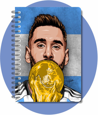 craft maniacs FOOTBALLER DIARY A5 Notebook RULED 120 Pages(Multicolor)