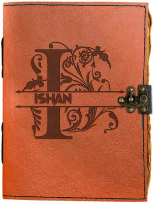 DI- KRAFT Handmade Classic Design Leather-ISHAN Printed Diary A5 Diary Unruled 200 Pages(Brown 221)