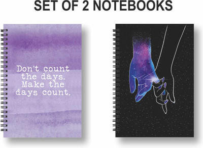 ROT RIX combo of 2 Notebooks A5 Diary Ruled 144 Pages(Multicolor, Pack of 2)