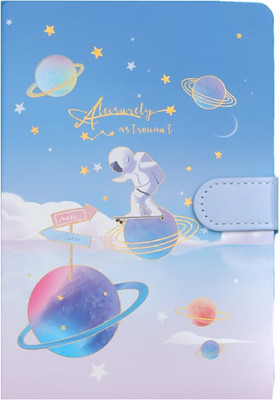 The Procure Store A Leisurely Astronaut A5 Notebook Ruled 112 Pages(Purple)