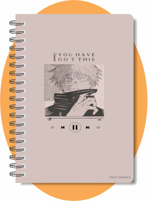 craft maniacs JUJUTSU DIARY COLLECTION A5 Diary RULED 160 Pages(Multicolor)