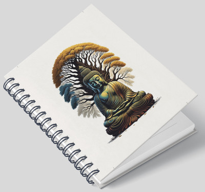 AccuPrints Buddha wiro Diary A5 Diary Ruled 200 Pages(Multicolor)