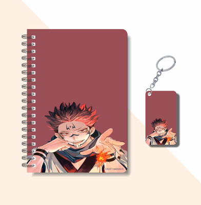 craft maniacs 2023 jujutsu DIARY + KEYCHAIN A5 Notebook RULED 160 Pages(Multicolor)