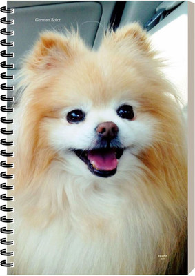 ESCAPER Pomeranian Dog Notepad For Writing, Spiral Ruled Diary, Notebook A5 Diary Ruled 160 Pages(Pomeranian)